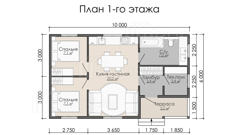 Проект каркасного дома «Гатчина»