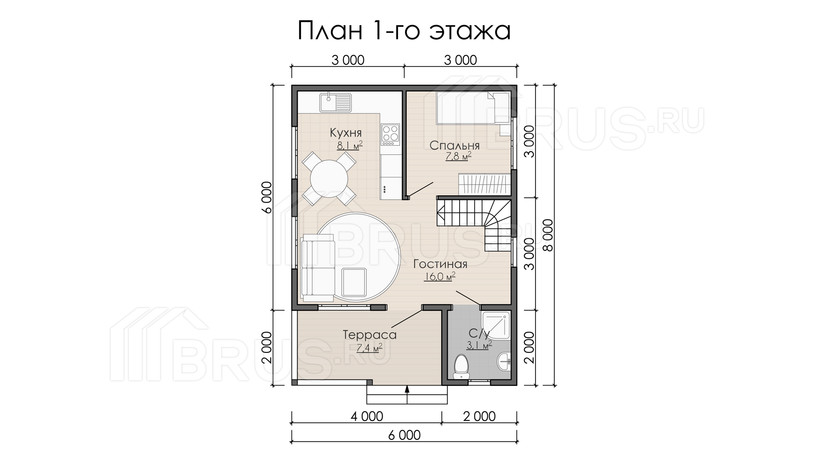 Проект каркасного дома «Клин»