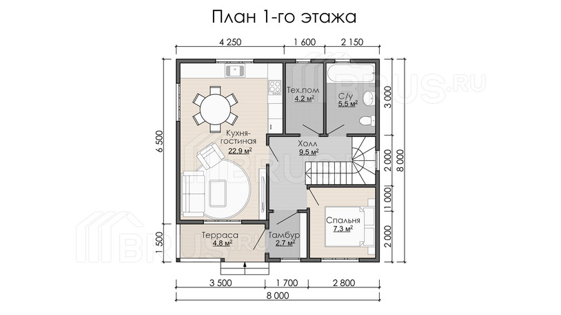 Проект каркасного дома «Коробицыно»