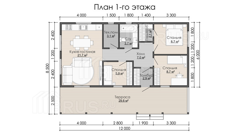 Проект каркасного дома «Лахта»