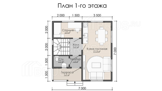 Проект каркасного дома «Лесогорский»