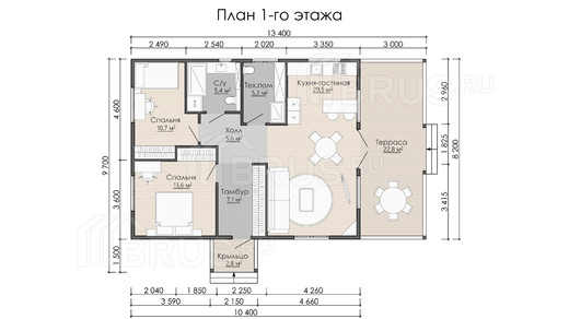 Проект каркасного дома «Луга»