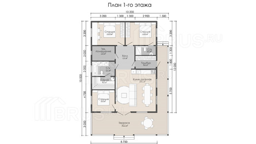 Проект каркасного дома «Новинка»