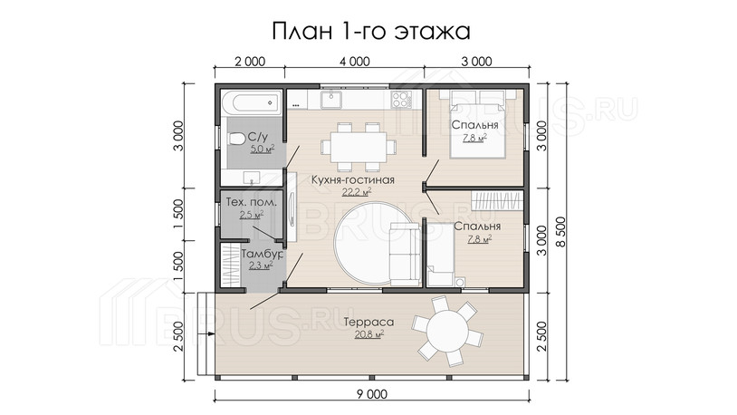 Проект каркасного дома «Петергоф»