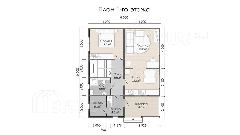Проект каркасного дома «Пушкин»