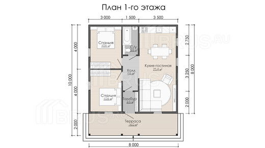 Проект каркасного дома «Рауту»