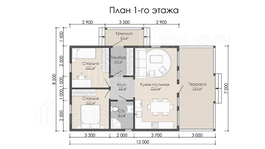 Проект каркасного дома «Репино»