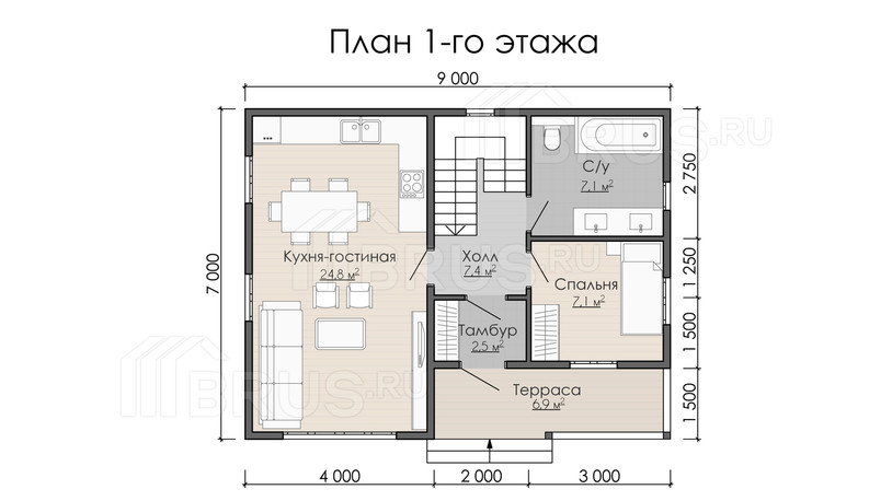 Проект каркасного дома «Реутов»