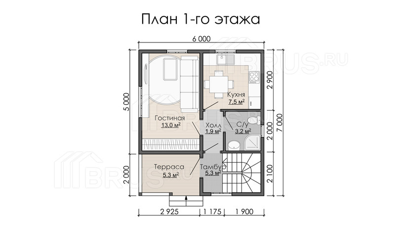 Проект каркасного дома «Тихвин»