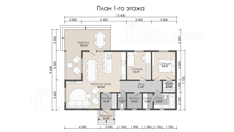 Проект каркасного дома «Тойворово»