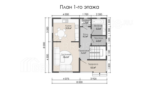 Проект каркасного дома «Выборг»