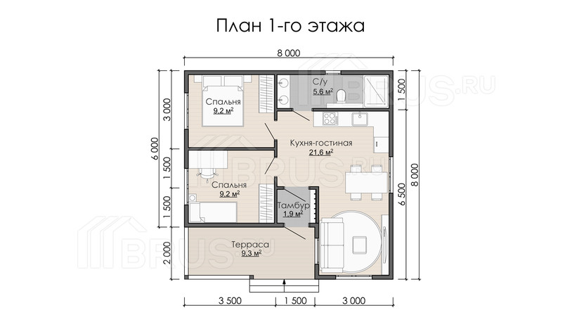 Проект каркасного дома «Волхов»