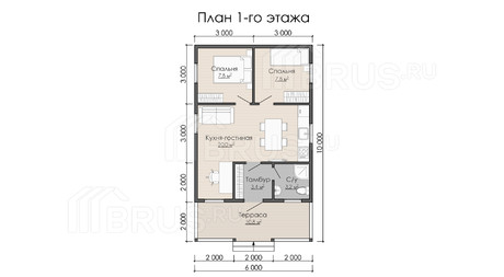 Каркасный дом 6x10