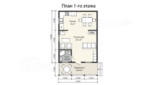 Каркасный дом 6x10